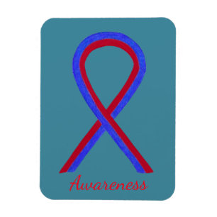 Blauw en rood bewustzijn - Aangepast lint - kunstn Magneet