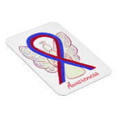 Blauw en rood bewustzijn Ribbon Angel Magnets Magneet (Rechterzijde)