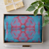 Blauw en rood boho tissuepapier (Geschenk)