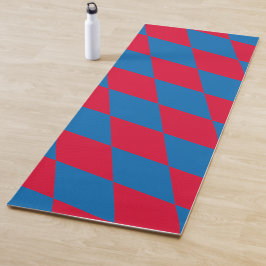 Blauw en rood Boven-Beiers diamanten vlagpatroon Yogamat
