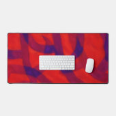 Blauw en rood bureaublad kunst bureaumat (Keyboard & Muis)