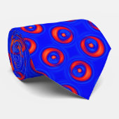 Blauw en rood COOL-patroon Stropdas (Opgerold)
