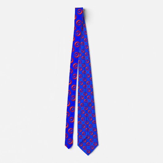 Blauw en rood COOL-patroon Stropdas (Achterkant)