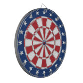 Blauw en rood Dartbord met sterren (Voorkant Links)