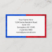 Blauw en Rood Distressed Two-Tone Pattern Visitekaartje (Achterkant)
