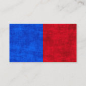 Blauw en Rood Distressed Two-Tone Pattern Visitekaartje (Voorkant)