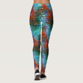 Blauw en Rood Fantasy Dragon Kostuum Leggings (Achterkant)