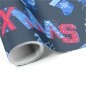 Blauw en rood, feestelijk XMAS-papier voor het ver Cadeaupapier (Rol Hoek)
