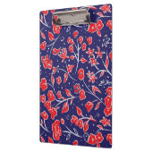 Blauw en rood flessenpatroon klembord (Links)