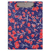 Blauw en rood flessenpatroon klembord (Voorkant)