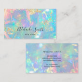 blauw en rood geïnspireerd op het opal visitekaartje (Voorkant / Achterkant)