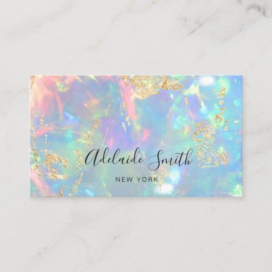 blauw en rood geïnspireerd op het opal visitekaartje (Voorkant)