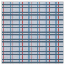 Blauw en rood geruite stof