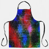 Blauw en rood, gevild met "olieverf" schort (Voorkant)