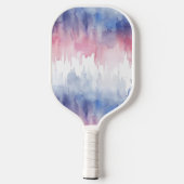 Blauw en rood grillige gepersonaliseerde Waterverf Pickleball Paddle (Achterkant)