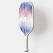 Blauw en rood grillige gepersonaliseerde Waterverf Pickleball Paddle (Links)
