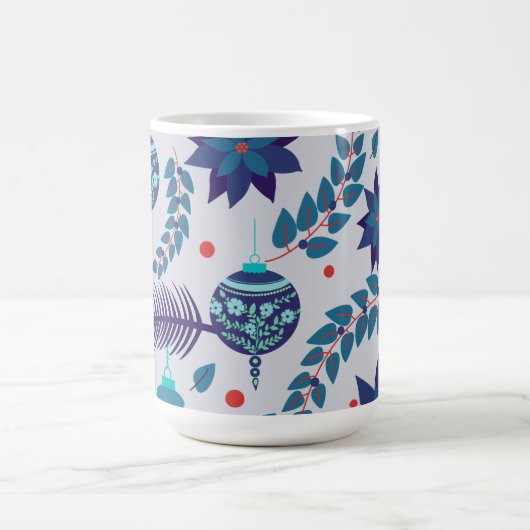 Blauw en rood kerstversiering Mok (Center)