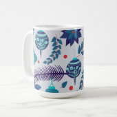 Blauw en rood kerstversiering Mok (Voorkant links)