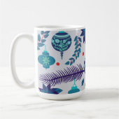 Blauw en rood kerstversiering Mok (Links)