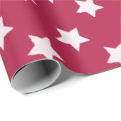 Blauw en rood kleurenblok met witte sterren cadeaupapier (Rol Hoek)