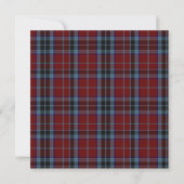 Blauw en rood MacTavish Tartan Aangepaste bruiloft Kaart (Achterkant)