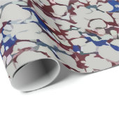 Blauw en rood marmer cadeaupapier (Rol Hoek)