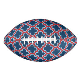 Blauw en Rood Marokkaans latwerk, Quatrefoil American Football