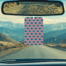 Blauw en Rood Marokkaans latwerk, Quatrefoil Luchtverfrisser