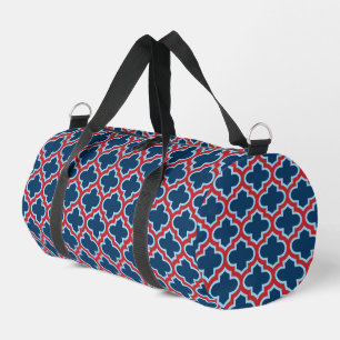 Blauw en Rood Marokkaans latwerk, Quatrefoil Plunjezak