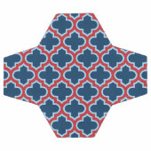 Blauw en Rood Marokkaans latwerk, Quatrefoil Voetbal (Enkel)