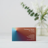 Blauw en rood metaal visitekaartje (Staand voorkant)