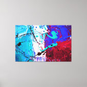 blauw en rood modern wanddecor, canvas afdruk (Voorkant)