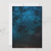 Blauw en Rood Moderne Halloween Party Uitnodiging (Achterkant)