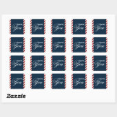 Blauw en rood Nautical Wedding Dank je Sticker (Vel)