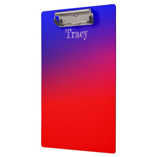  Blauw en Rood Ombre Klembord (Links)