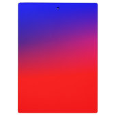  Blauw en Rood Ombre Klembord (Achterkant)