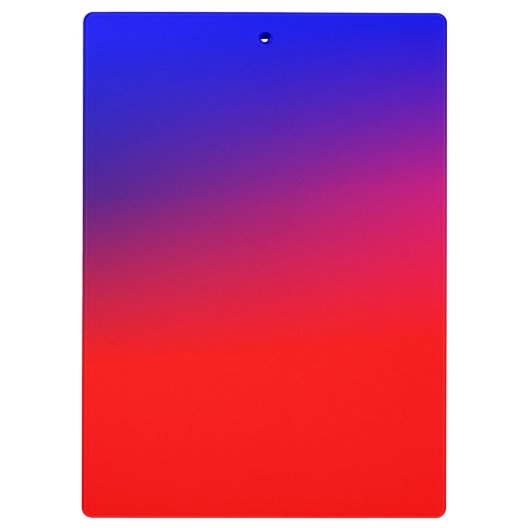 Blauw en Rood Ombre Klembord (Achterkant)