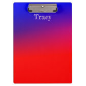  Blauw en Rood Ombre Klembord (Voorkant)