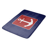 Blauw en rood, onautisch of bathmat badmat (Gekanteld)