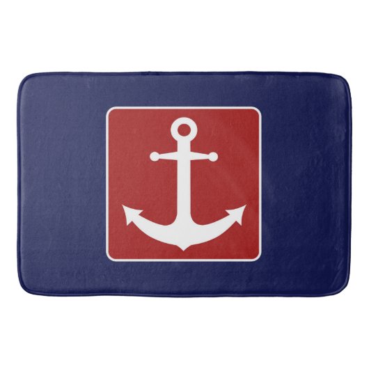 Blauw en rood, onautisch of bathmat badmat (Voorkant)