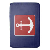 Blauw en rood, onautisch of bathmat badmat (Voorkant Verticaal)
