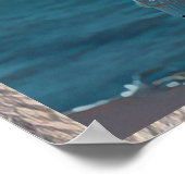 Blauw en rood ontwerp voor de beste vader ooit poster (Hoek)