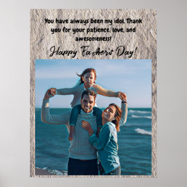 Blauw en rood ontwerp voor de beste vader ooit poster