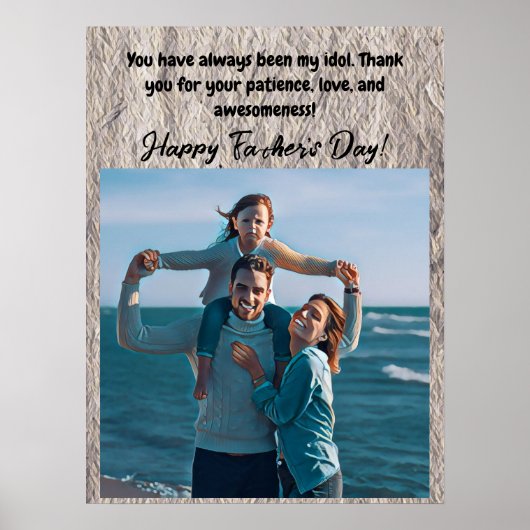 Blauw en rood ontwerp voor de beste vader ooit poster (Voorkant)