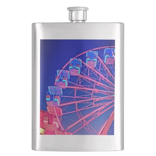 Blauw en rood reuzenrad flacon (Voorkant)