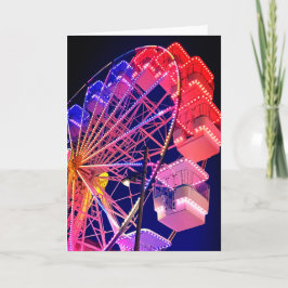 Blauw en rood reuzenrad kaart