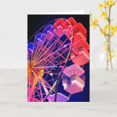 Blauw en rood reuzenrad kaart (Gele Bloem)