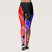 Blauw en rood reuzenrad leggings (Achterkant)