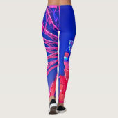 Blauw en rood reuzenrad leggings (Achterkant)