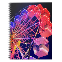 Blauw en rood reuzenrad notitieboek